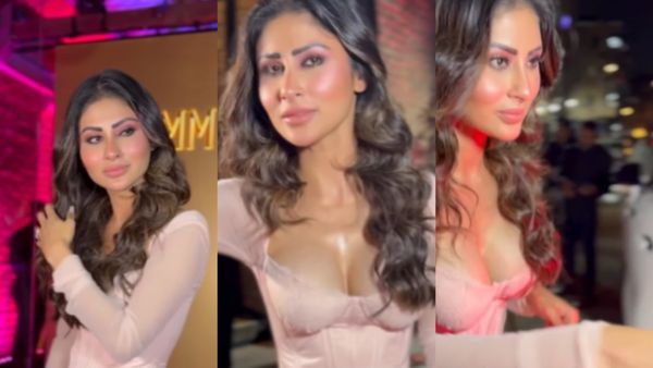 देर रात Mouni Roy ने पहन ली ऐसी डीप नेक ड्रेस, इज्जत बचाने के लिए बार-बार लेना पड़ा बालों का सहारा