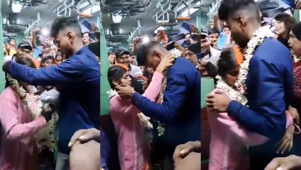 Viral Video: दौड़ती ट्रेन में यात्री बने बाराती, लड़के ने मांग में भरा सिंदूर... पहनाया मंगलसूत्र और फिर...