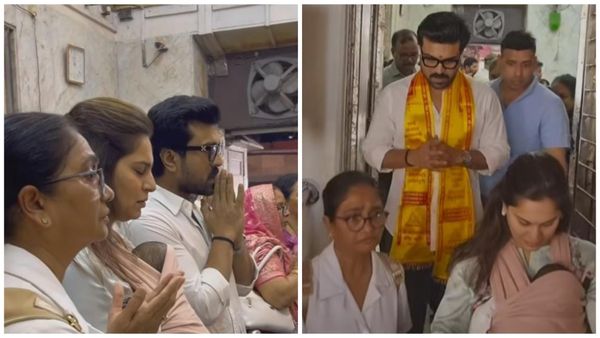 बेटी और पत्नी के साथ Ram Charan ने किए 'महालक्ष्मी मंदिर' में माता के दर्शन, सामने आया वीडियो
