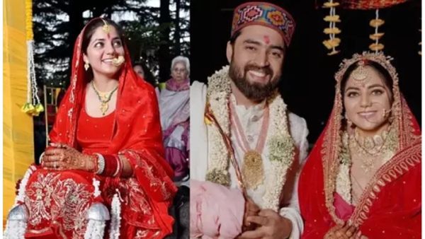 Wedding Photos: एक्ट्रेस के घर बारात ले पहुंचा बॉयफ्रेंड, जल्दीबाजी में सूट पहनकर ही बनी दुल्हनिया की तस्वीरें