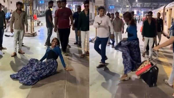 Video- ट्रेन से अचानक निकली लड़की यात्रियों से भिड़ी, अजीब हरकत देख लोग बोले- 'सस्ता नशा करके...'