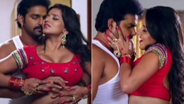 Pawan Singh ने Monalisa की कमर पर किया किस, दोनों के रोमांस से सर्दी में भी बना गर्मी का माहौल