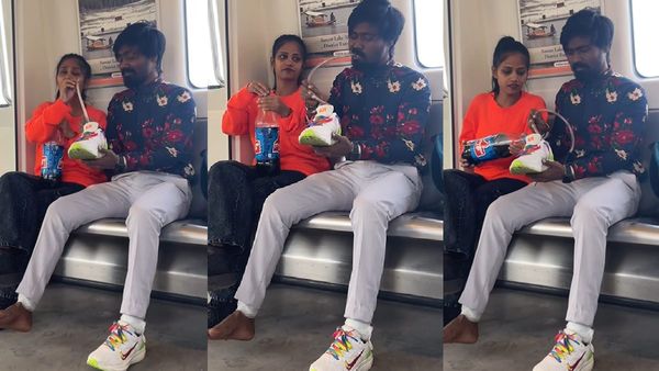 Delhi Metro- जूते में कोल्ड ड्रिंक डालकर घिनौनी हरकत करने लगा कपल, मतली की गोली खाकर देखें वीडियो!