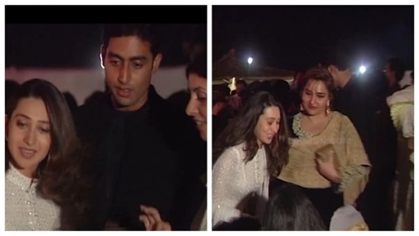 Karisma Kapoor की अदाओं के दीवाने थे अभिषेक बच्चन, वीडियो में बच्चन परिवार से गले मिली एक्ट्रेस, देखें वीडियो