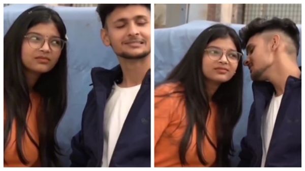 Couple Viral Video: जब सरेआम लड़के ने लड़की से मांगी पप्पी, यूजर्स बोले- 'ये तो गया अब...'
