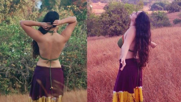 'कटहल' वाली हसीना ने जंगल में किया मंगल, दो डोरियों में अटकी ऊनी ब्रा पहनकर दिखाई हॉटनेस