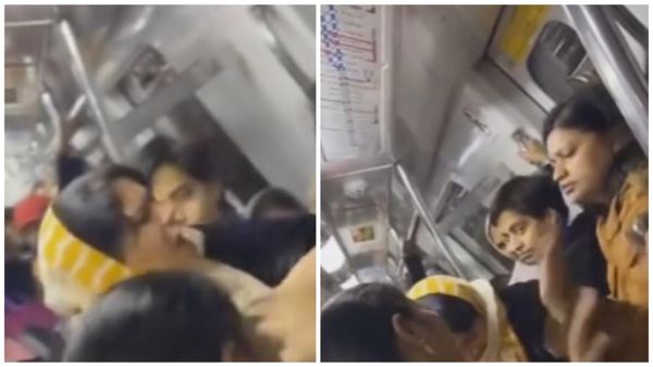 Video: दिल्ली मेट्रो में महिलाओं के बीच हुई गंदी लड़ाई, धक्का मुक्की करके खीचे एक-दूसरे के बाल