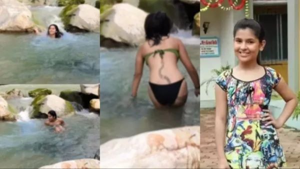 Nidhi Bhanushali: 'तारक मेहता...' की इस एक्ट्रेस ने जंगल के बीचों-बीच उतारे कपड़े और फिर लगा दी नदी में छलांग