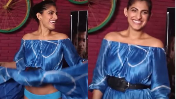 अपनी वेब सीरीज प्रमोट करने गई थी ये हसीना, जोश में इतनी ऊपर उठा दी ड्रेस कि दिख गए अंदर के कपड़े