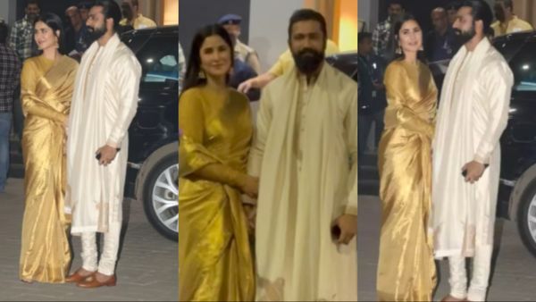 Bollywood In Ayodhya: राम मंदिर जाने के लिए कैटरीना ने पहनी बेहद सुंदर साड़ी, विक्की भी लगे हैंडसम