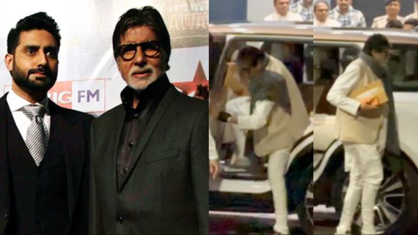 Bollywood In Ayodhya: लाडले बेटे के साथ अयोध्या के लिए रवाना हुए बिग बी, कैजुअल लुक में नजर आए अभिषेक