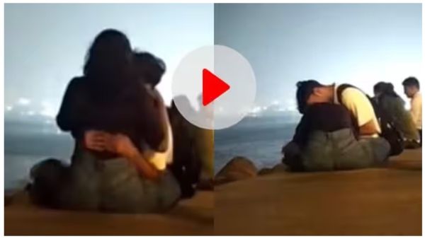 VIDEO: मुंबई की मरीन ड्राइव बना रेड लाइट एरिया, KISS करते-करते ऐसी बहकी लड़की.. BF के टांगो में झुककर