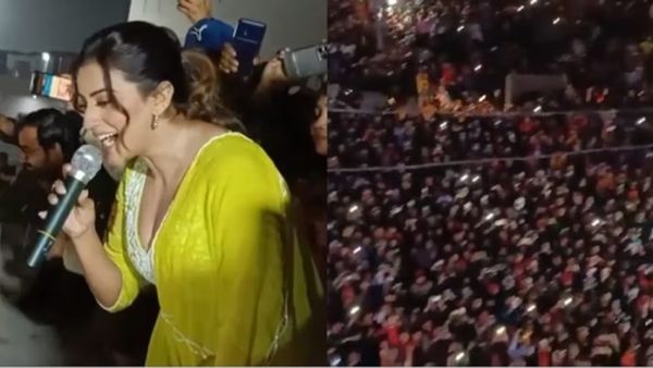 I Love You चिल्लाकर अक्षरा सिंह ने माइक पर दिया चुम्मा, बेकाबू भीड़ में चल गए पत्थर, कई घायल