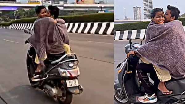 स्कूटी बनी OYO रूम, चादर लपेटकर सरेराह ऐसी हरकत करता नजर आया प्रेमी जोड़ा, Video