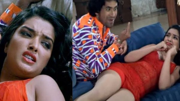 आम्रपाली दुबे को परेशान करते नजर आए निरहुआ, जबरन किया रोमांस, सोफे पर लेटा कर...