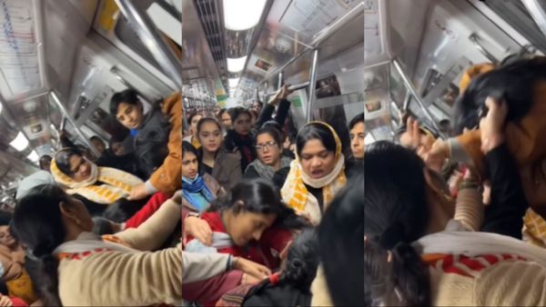 Delhi Metro में बालों से लड़ी गई कुश्ती, जरा सी बात पर महिलाओं ने सिर पर से उचाड़ डाली जटाएं