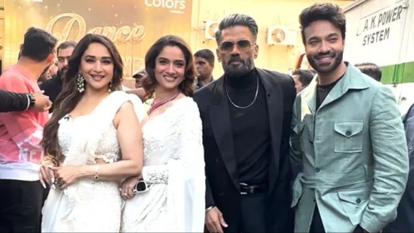 तस्वीर खिंचवा रहे थे माधुरी और सुनील शेट्टी, तभी बीच में आ धमके विक्की और अंकिता, गुस्से में एक्टर ने...