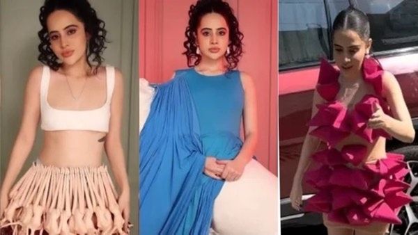Urfi Javed Look: कभी बच्चियों की गुड़ियों तो कभी तकिए से बनाई ड्रेस, देखें उर्फी जावेद के 5 लेटेस्ट लुक्स