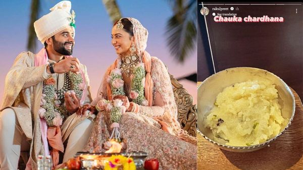 Rakul Preet Singh ने शादी के बाद की पहली रसोई, बनाया ससुराल वालों के लिए हलवा