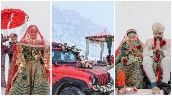 Destination Wedding के लिए हसीना ने चुनी स्पीती वैली, -25 डिग्री में हरे लहंगे में बनी दुल्हन