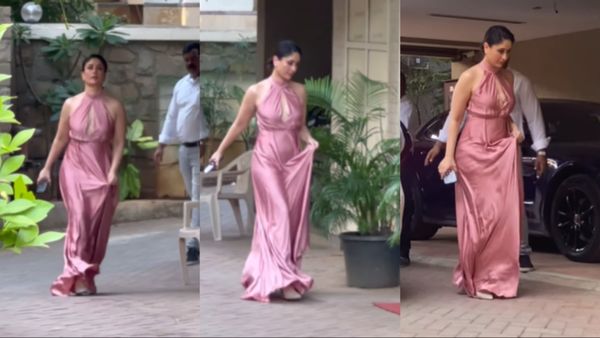 गुलाबी गाउन में बला की खूबसूरत लग रहीं Kareena Kapoor, फिगर देखकर लोगों की एक ही जगह पर टिकी निगाहें
