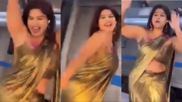 Delhi Metro में अश्लील डांस करती नजर आई एक महिला, साड़ी पहनकर दिखाए ऐसे लटके-झटके कि...