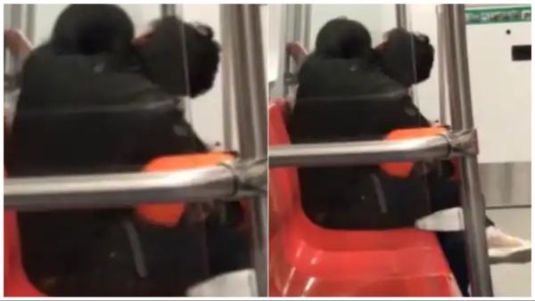 Delhi Metro में चल रहा था एक कपल का किसिंग सीन, कोने वाली सीट को बना दिया सुहागरात की सेज