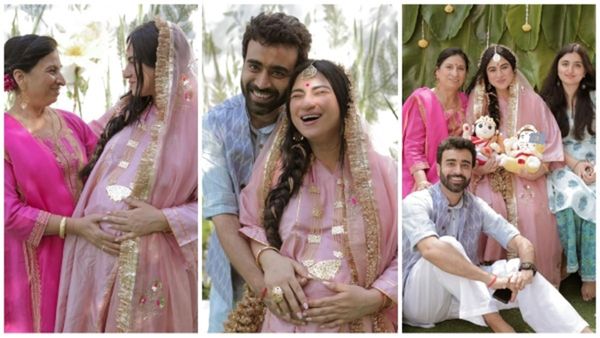 लक्ष्मी-गणेश के साथ हुई प्रिया मलिक की गोदभराई, हसीना ने पहने दादी-नानी के जमाने के गहने