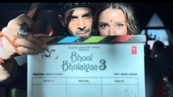 kartik aaryan ने शेयर की Bhool Bhulaiyaa 3 के सेट से तस्वीर, तृप्ति डिमरी इस अंदाज में आईं नजर