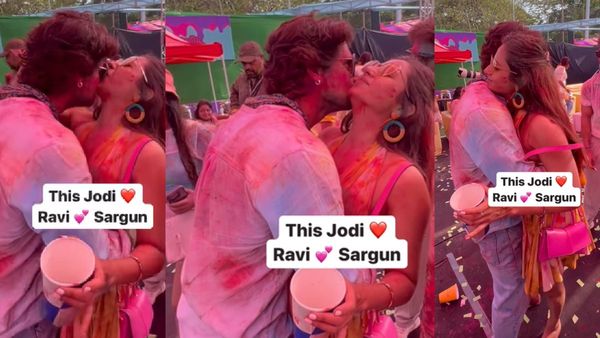 होली खेलते खेलते रोमांटिक हुआ ये कपल? लोगों के बीच करने लगे एक दूसरे को Kiss, वीडियो वायरल