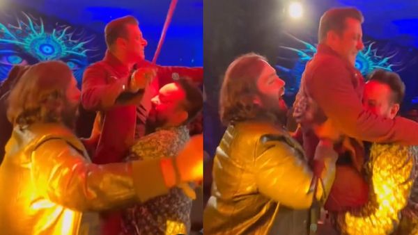 शेरा की गोद में चढ़कर नाचे सलमान खान, ये नजारा देख खुशी से भंगड़ा करने लगे अनंत अंबानी- Video