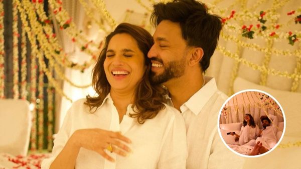 अंकिता लोखंडे ने शेयर कीं प्राइवेट पलों की तस्वीरें, सुहागरात के बेड पर यूं पति साथ रोमांस करती आईं नजर