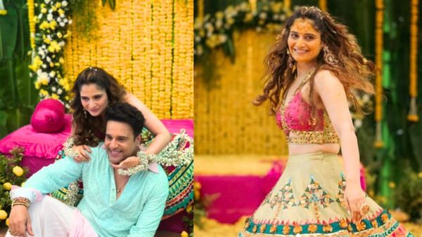 Arti Singh ने हल्दी सेरेमनी में होने वाले पति को किया किस, मंगेतर ने गोद में उठाकर किया डांस...VIRAL VIDEO