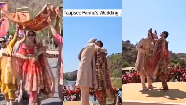 Taapsee Pannu Wedding Video: तापसी के वेडिंग वीडियो ने मचाया धमाल, पंजाबी डांस करते हुए पहनाई वरमाला