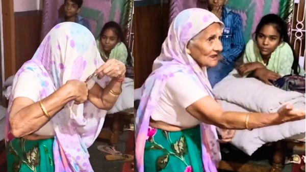दादी ने 'लांबा लांबा घूंघट काहे को डाला'गाने पर किया फुर्तीला डांस, वीडियो ने उड़ाए सबके होश