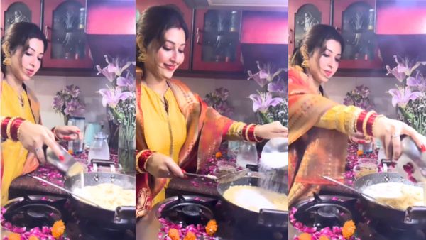 सोनारिका भदौरिया का पहली रसोई का वीडियो आया सामने, ससुराल वालों के लिए बनाया टेस्टी हलवा