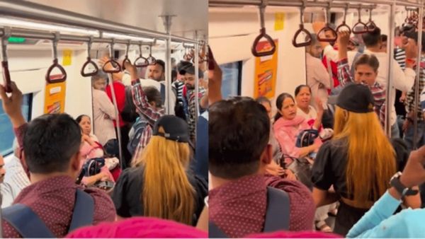 Viral Video: मेट्रो में फोन पर बात कर रही लड़की पर महिलाओं ने किया कमेंट, लड़की ने याद दिला दिया छठी का दूध