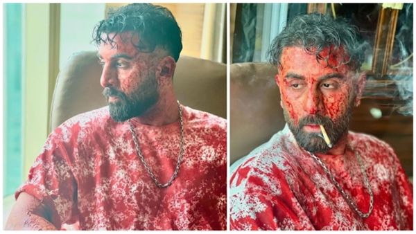मुंह में सिगरेट दबाए और खून से लथपथ टी-शर्ट में रणबीर कपूर का ऐसा लुक देख हैरान, देखें फोटोज
