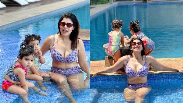 टू पीस स्विमवियर में बेटियों साथ मस्ती करती नजर आईं देबिना बनर्जी, एक्ट्रेस को इतना फिट देख दंग रह गए फैन्स