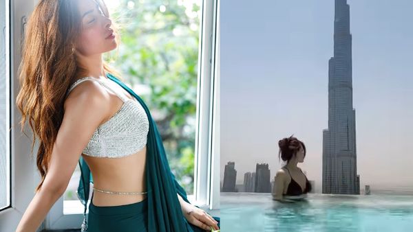 बुर्ज खलीफा के सामने बढ़ गया तापमान, हसीना ने ऐसे लगाई पानी में आग, मचल गए फैंस!