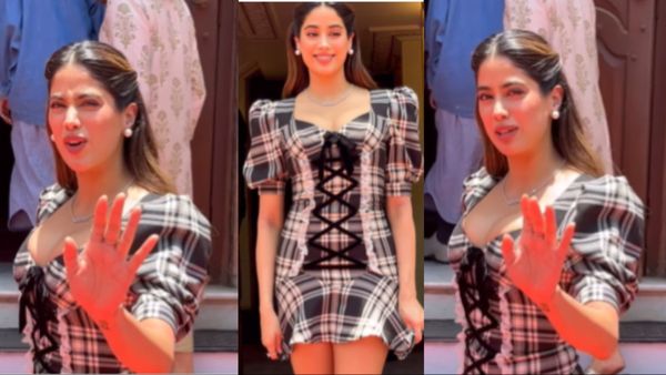 Janhvi Kapoor ने पहनी जरा सी ड्रेस, कैमरे के सामने बार-बार खींचती रहीं, फिर कहा- 'अब पीछे से..'