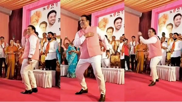VIDEO: शिवसेना के लिए वोट मांगने पहुंचे गोविंदा ने चुनावी मंच पर किया डांस, नेताओं को भी चढ़ा चस्खा