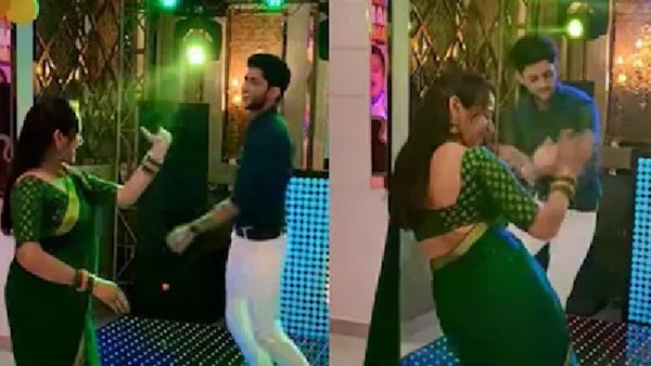 VIDEO: हरी साड़ी में मटक रही थी भाभी, जैसे ही पड़ी देवर की नजर तो पास जाकर करने लगा...