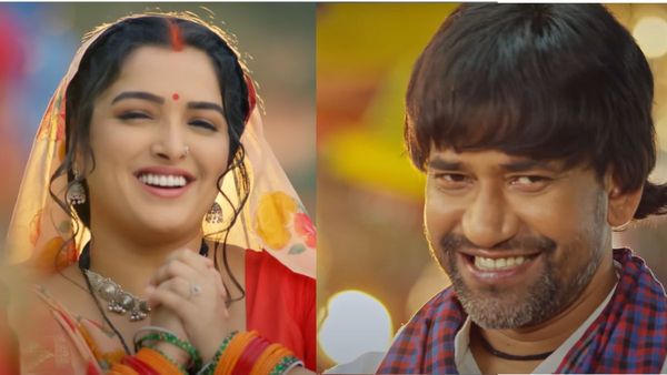 Bhojpuri Video: आम्रपाली दुबे ने अपने हाथ पर लिखवाया निरहुआ का नाम, दोनों की हॉट केमिस्ट्री ने लूटी महफिल