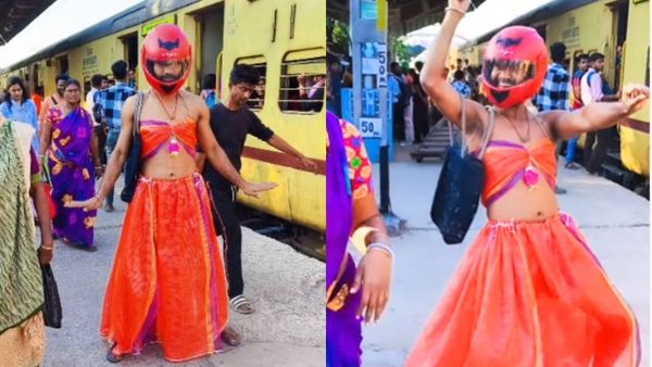Instagram Viral Video: रेलवे स्टेशन पर लड़के ने घाघरा चोली पहन किया जोरदार डांस, फिर यात्री को गोद में उठाकर..
