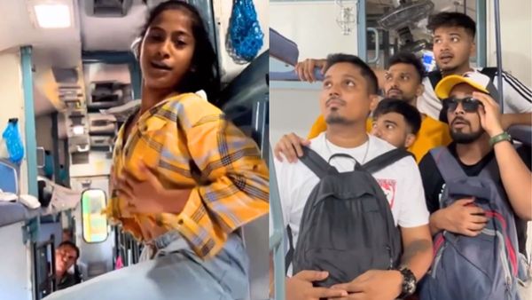 गर्ल्स गैंग ने ट्रेन में बैठकर किया ऐसा डांस जिसे देखकर दंग रह गए यात्री, जमकर वायरल हो रहा वीडियो...
