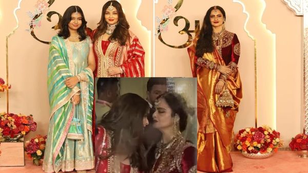 Ambani Wedding- बच्चन परिवार से झगड़े के बीच रेखा ने थामा ऐश्वर्या राय का हाथ, Video Viral!