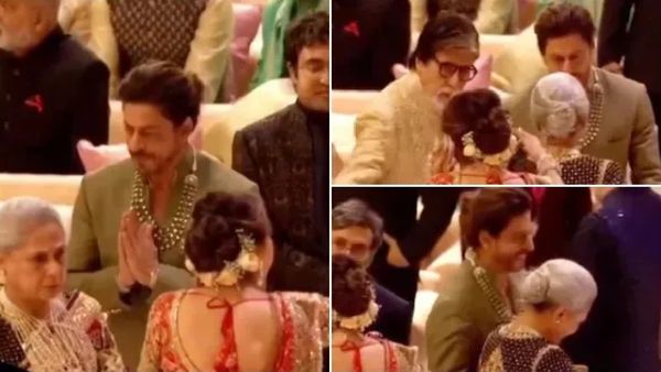 Anant Radhika Wedding- शाहरुख खान ने छुए अमिताभ बच्चन और जया बच्चन के पैर, स्वीट वीडियो!