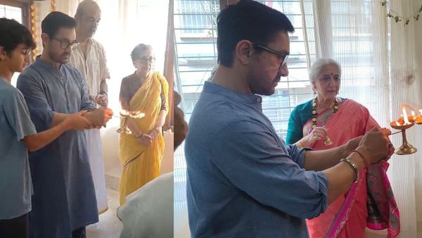 आमिर खान ने बहन निखत और उनके परिवार के साथ मनाई गणेश चतुर्थी, आरती की तस्वीरें वायरल!