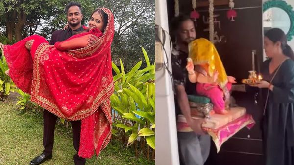 देवोलीना भट्टाचार्जी के मुस्लिम पति खुद लेकर आए 'बप्पा' की मूर्ति, लोग बोले- 'कहां गए फ्रिज वाले..'